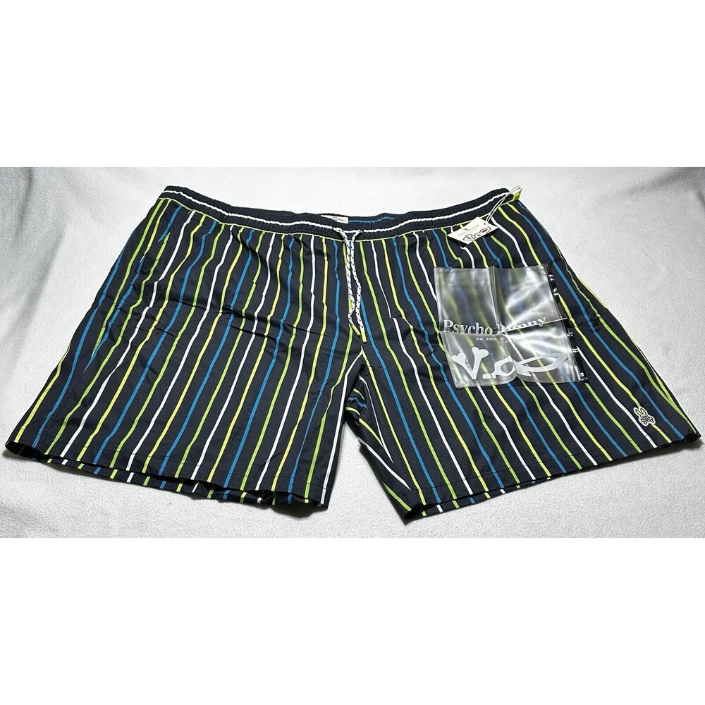 NWT Psycho Bunny Avondale Swim Trunks Shorts 5XL Big Tall Navy New Mischief